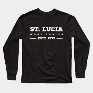 St Lucia Estb 1979 West Indies Long Sleeve T-Shirt